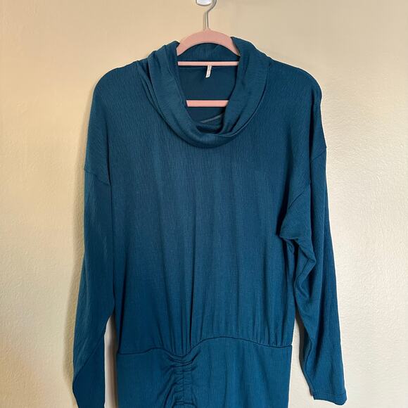 Free People Sundown Cinch Bodycon Cowl Neck Dress Womens Size Small Boho y2k - Picture 5 of 9